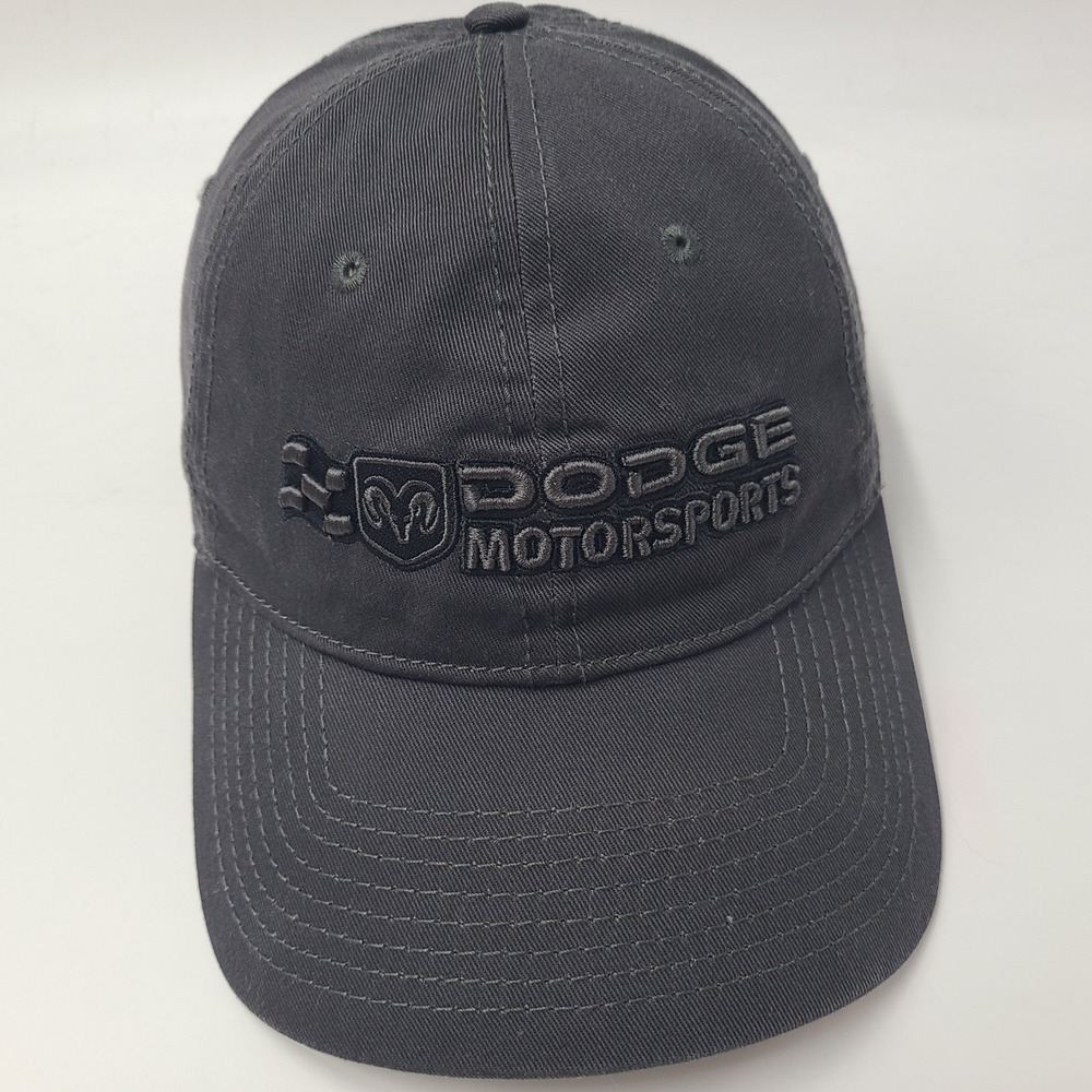 Vintage Dodge Motorsports Hat Adjustable Drew Pearson Gray NASCAR Racing Men
